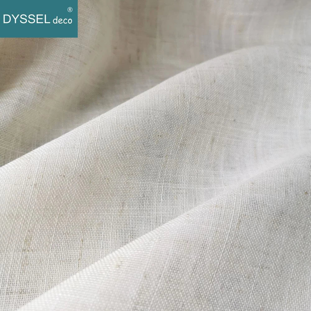 Modern Deco Linen Look Curtains for Light Living Spaces