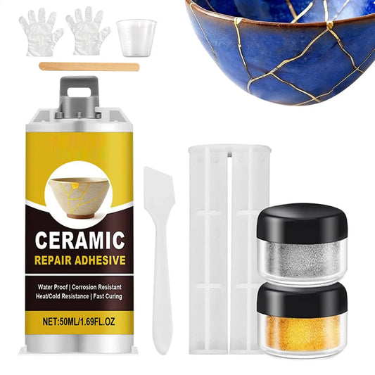 Gold Glue for Ceramics and Glass: A Delicate Repair Kit