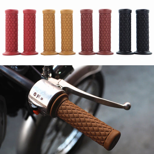 Vintage cafe racer 22mm motorcycle handlebar grips for retro rides