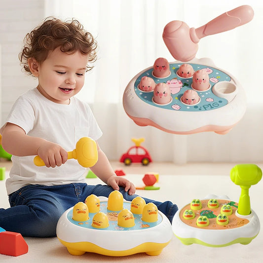 Montessori Baby Toys Cartoon Animal Theme Knocking Game for Toddlers