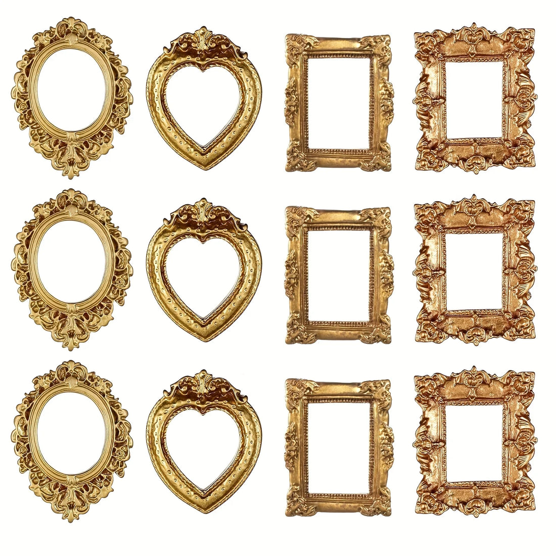 12pcs Vintage Mini Picture Frames for Warm Gallery Walls