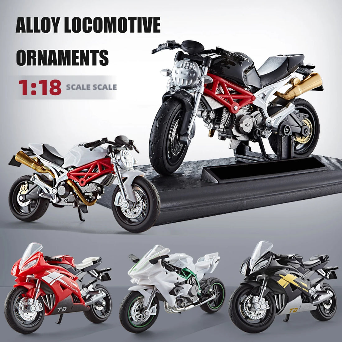 Model Diecast Motocycle Toys Ornament for Your Desk Display