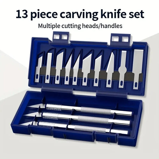 13pc carving knife set for crafts and DIY projects