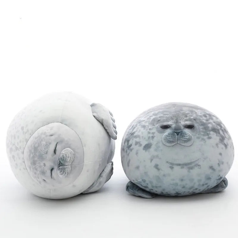 Angry Blob Seal Pillow: Soft 3D Sea Lion Plush Cozy Pillow