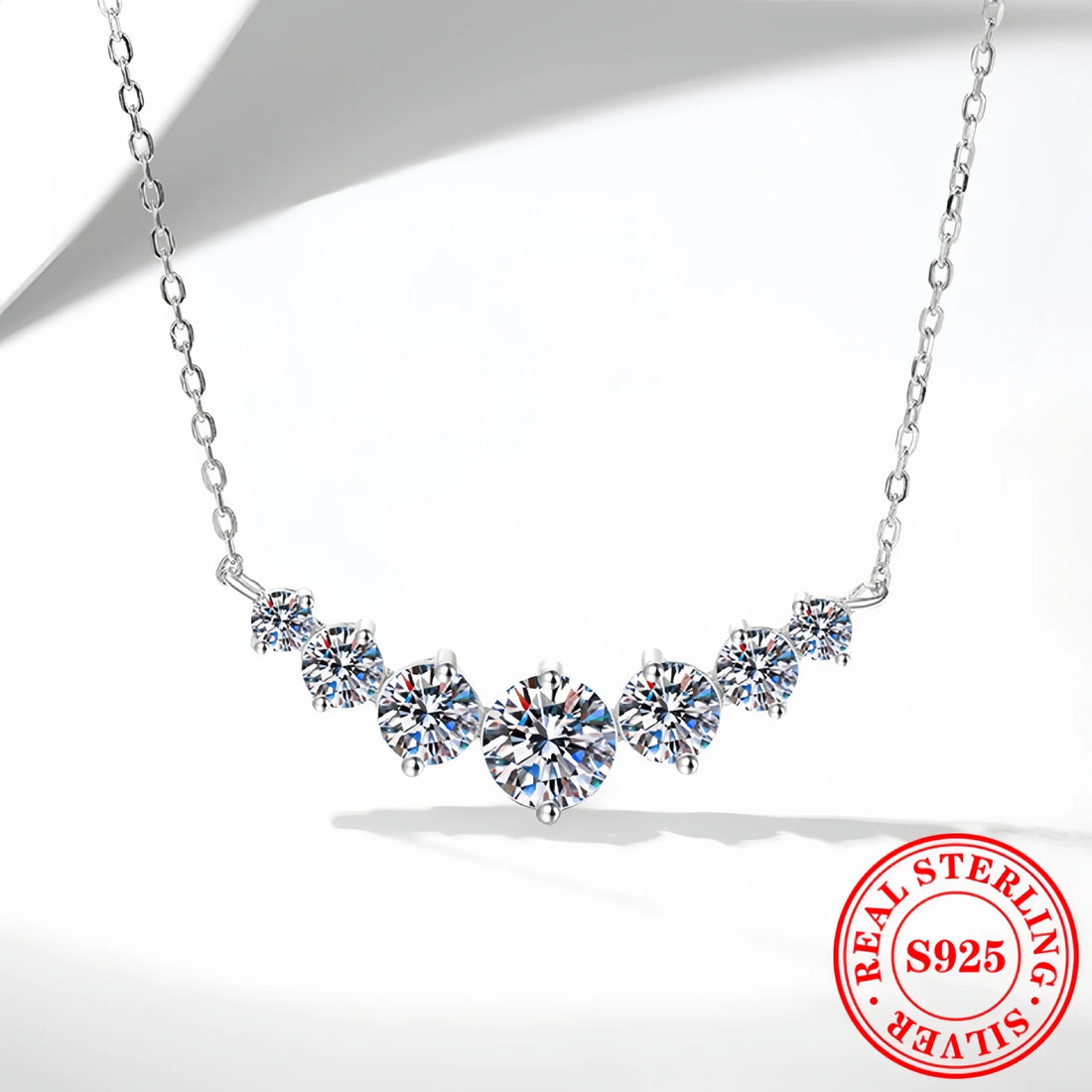 925 Sterling Silver Zircon Necklace Pendant for Women