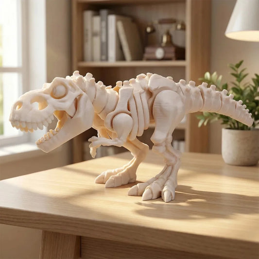 Simulation Dinosaur Fossil Plastic Skeleton Model: DIY T-Rex Skeleton