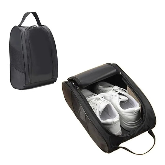 Portable golf shoe bag: breathable lightweight essential