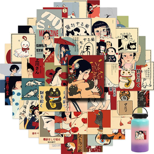Vintage Japanese Anime Scrapbook Stickers for DIY Projects