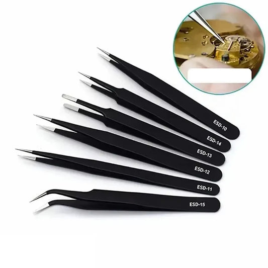 Precision Long Tweezers Set for Electronics Repair and Craft