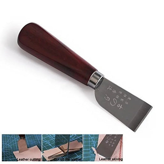 DIY Leathercraft Tool Wooden Handle Knife for Leather Working