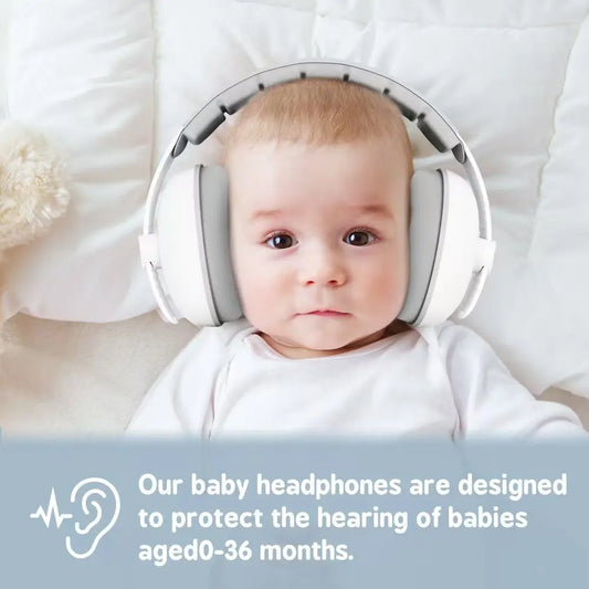 Baby ear protection earmuffs for sleep and travel