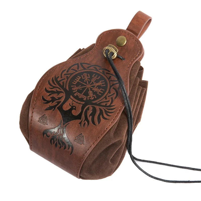 PU Leather Bag For DND Dice Game Tray 5 Celtic Designs Cute Drawstring Pouch For D&D Roleplaying RPG Gift Ideas Coin Purse - 