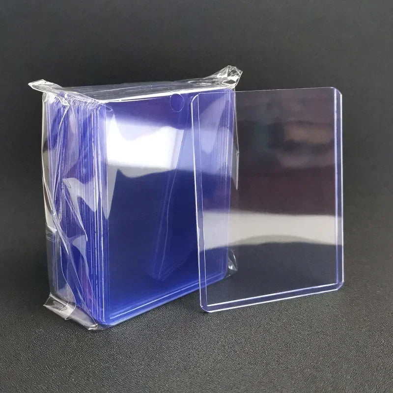 100/1pcs Card Sleeves Holder Game Cards 35PT PVC Hard Plastic Card Holder Toy Top Loaders for Protectors Trading Storage Gift