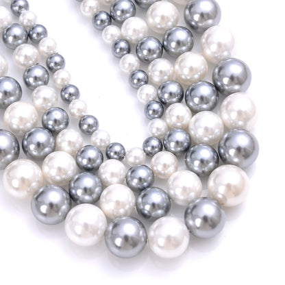 Natural Freshwater Shell Pearls Beads Round Loose Spacer Beads for Jewelry Making DIY Bracelet Necklace Accessories 4 6 8 10m