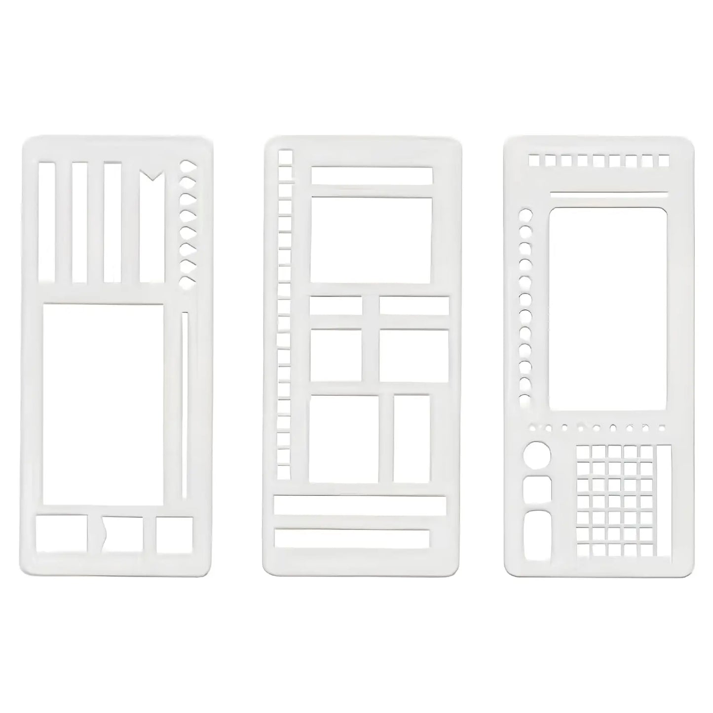 3 Pack Handmade Flexible Record Template – Multifunctional Mylar Stencils for Journal/Scrapbooking/Daily Planning & Drafting