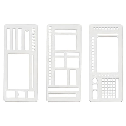 3 Pack Handmade Flexible Record Template – Multifunctional Mylar Stencils for Journal/Scrapbooking/Daily Planning & Drafting
