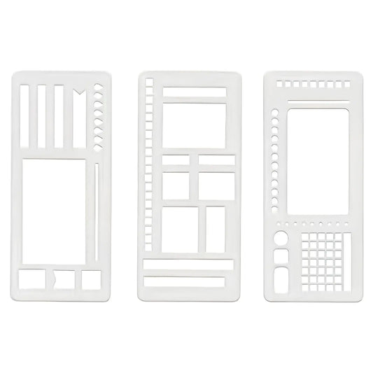 3 Pack Handmade Flexible Record Template – Multifunctional Mylar Stencils for Journal/Scrapbooking/Daily Planning & Drafting