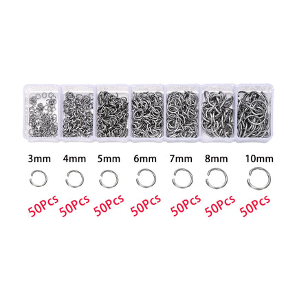 1Box Stainless Steel Lobster Clasps Open Jump Rings Crimp Beads Caps Set For Diy Bracelet Necklace Jewelry Making Making Kits