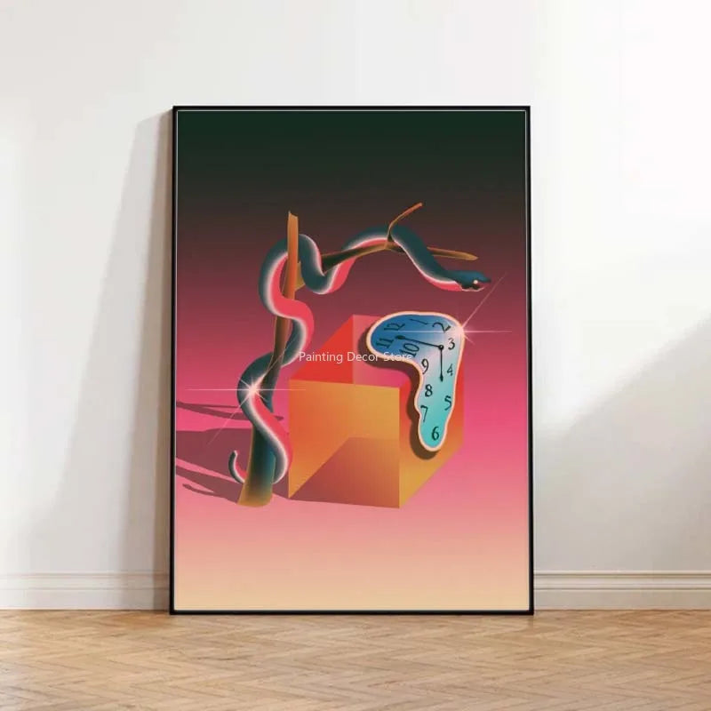 Mid Century Vintage Classic Colorful Posters Abstract Canvas Print Wall Art Canvas Painting for Living Room Home Decor TW10 -