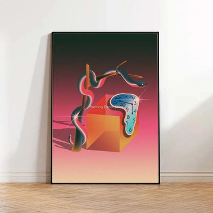 Mid Century Vintage Classic Colorful Posters Abstract Canvas Print Wall Art Canvas Painting for Living Room Home Decor TW10 -