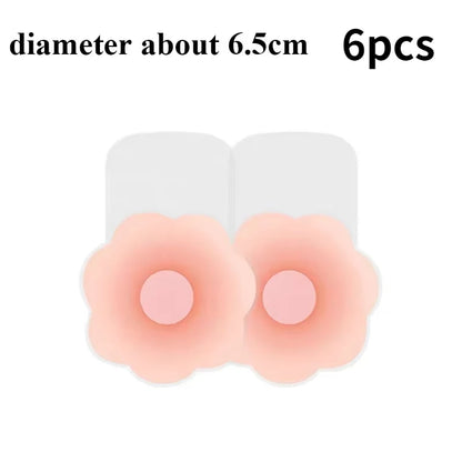 New Reusable Silicone Nipple Cover for Women Bra Sticker Breast Petal Strapless Bra Invisible Boob Pads Chest Pasties Intimat