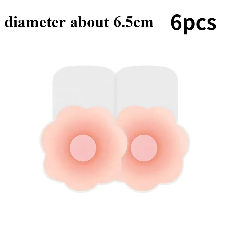 New Reusable Silicone Nipple Cover for Women Bra Sticker Breast Petal Strapless Bra Invisible Boob Pads Chest Pasties Intimat