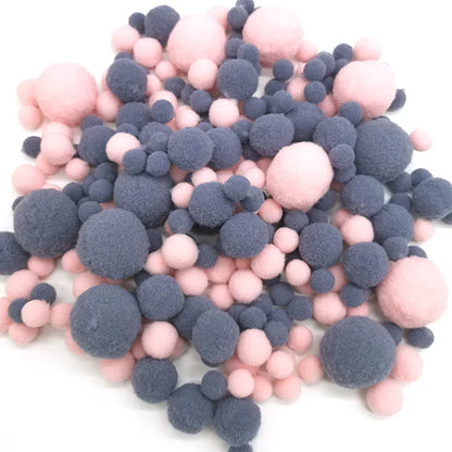8-30mm Pom poms Multi-Colored Pompoms Soft Fluffy Puff Pompom Balls for Kid DIY Creative Craft Wedding Decor Sewing Supplies 
