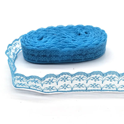 10 Yards High Quality Beautiful White Lace Ribbon Tape 22MM Lace Trim DIY Embroidered For Sewing Decoration African Lace Fabr