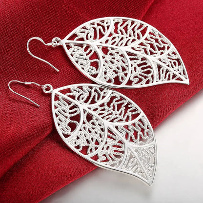 925 Sterling Silver Earrings Simple Round Circle Hoop Earrings For Woman Fashion Wedding Engagement Charm Jewelry - PURPLE