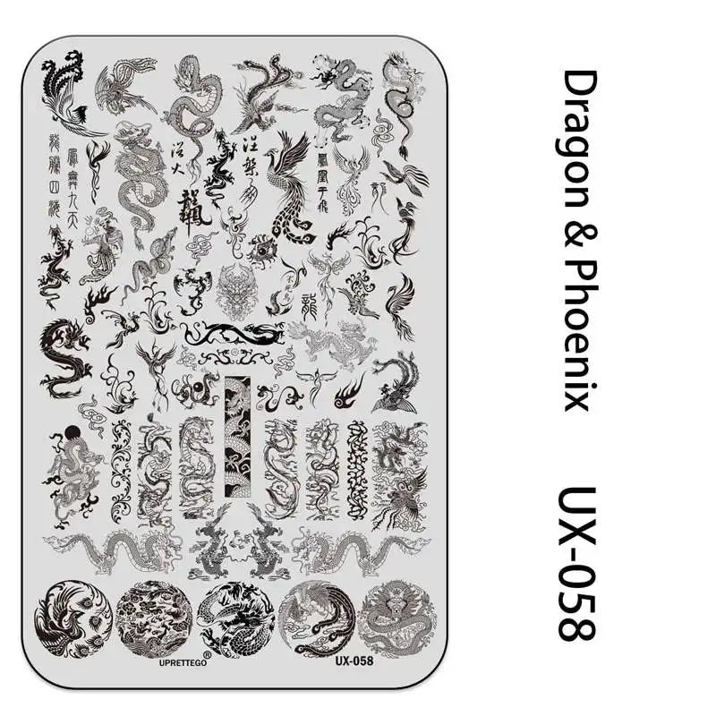 UX Serial 2 Stainless Steel Stamping Plate Template Abstract Vintage Fabric Texture Pattern Xmas Halloween Floral LaceUX52