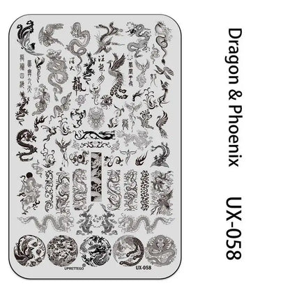 UX Serial 2 Stainless Steel Stamping Plate Template Abstract Vintage Fabric Texture Pattern Xmas Halloween Floral LaceUX52