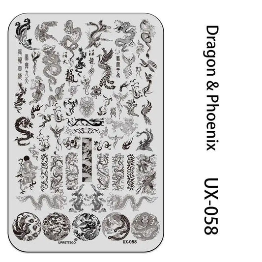 UX Serial 2 Stainless Steel Stamping Plate Template Abstract Vintage Fabric Texture Pattern Xmas Halloween Floral LaceUX52