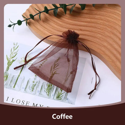 100Pcs/lot 7x9 9x12 10x15 13x18CM Organza Bags Jewelry Bag Wedding Party Decoration Drawable Bags Gift Pouches Jewelry Packag