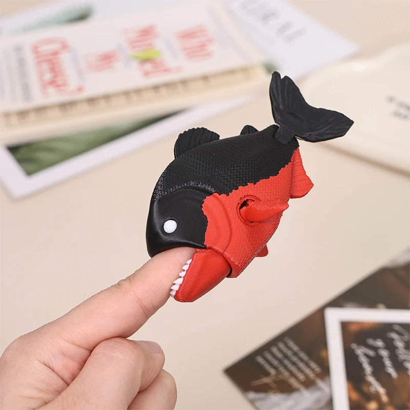 3D Printed Animal Figure Movable Joint Model Shark Bearded Dragon Dolphin Hermit Crab Ferret Raccoon Angler Fish Home Decor G