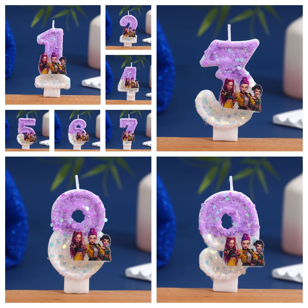 NEW Demon Digital Candle Cake Decoration Number Candle Cake Top Birthday Party Kpop Cake Decoration