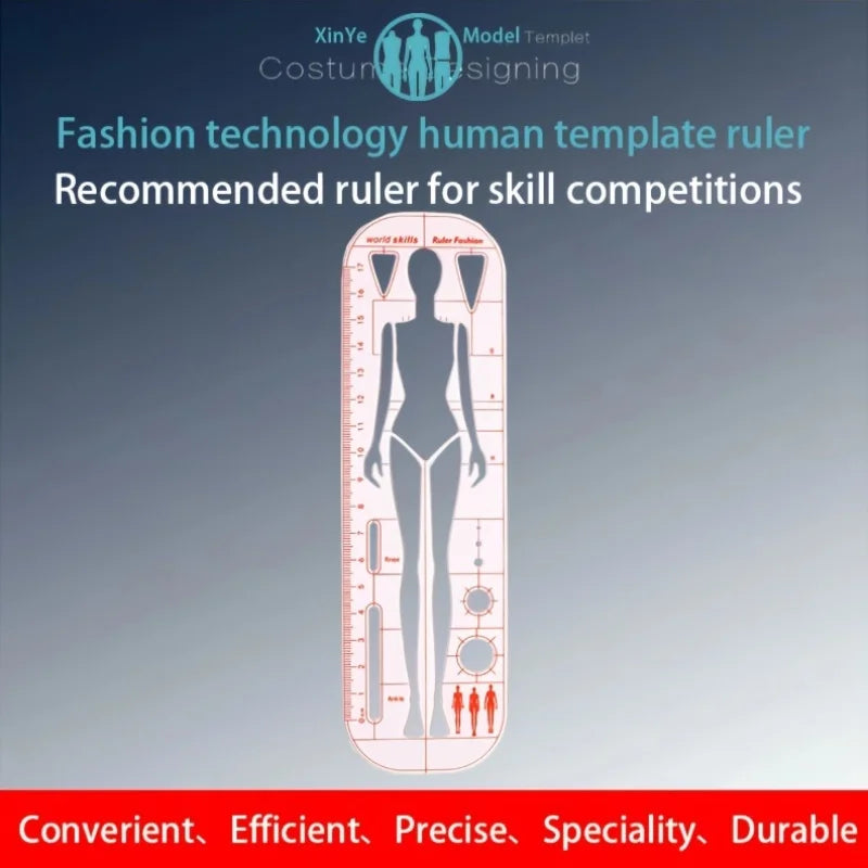 Fashion Technology Human Body Template Ruler - Skill Competition Edition