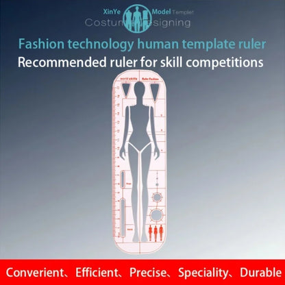 Fashion Technology Human Body Template Ruler - Skill Competition Edition