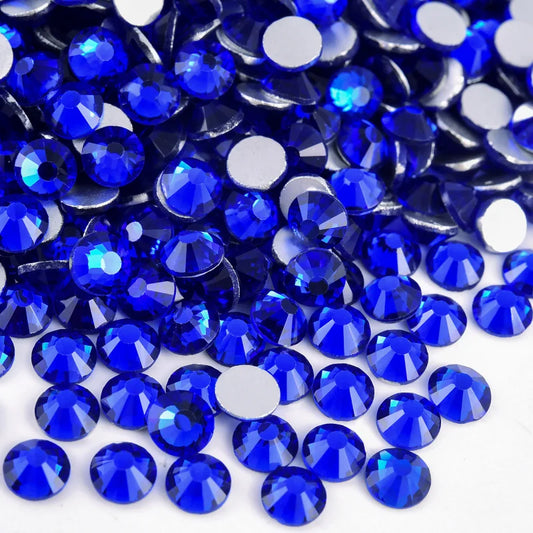 Billow Blue Series Non Hotfix Rhinestones SS6-SS30 Nail Charm Art Flatback Crystals Super Glitter Glass Strass for DIY Craft