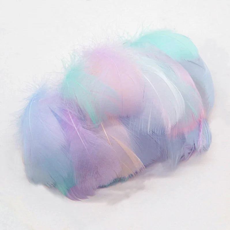 Natural Goose Feathers Plumes 4-15cm Colourful Swan Feather Plume for Home Decoration Craft DIY Party Jewelry Decoration 3Siz