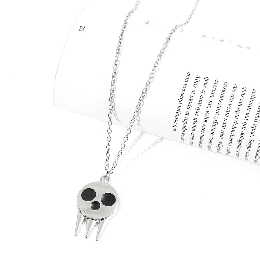 Comic Peripherals SOUL EATER Death the Kid the Same Skull Necklace Horror Style Souvenir Props Jewelry Necklace Gift for Fans