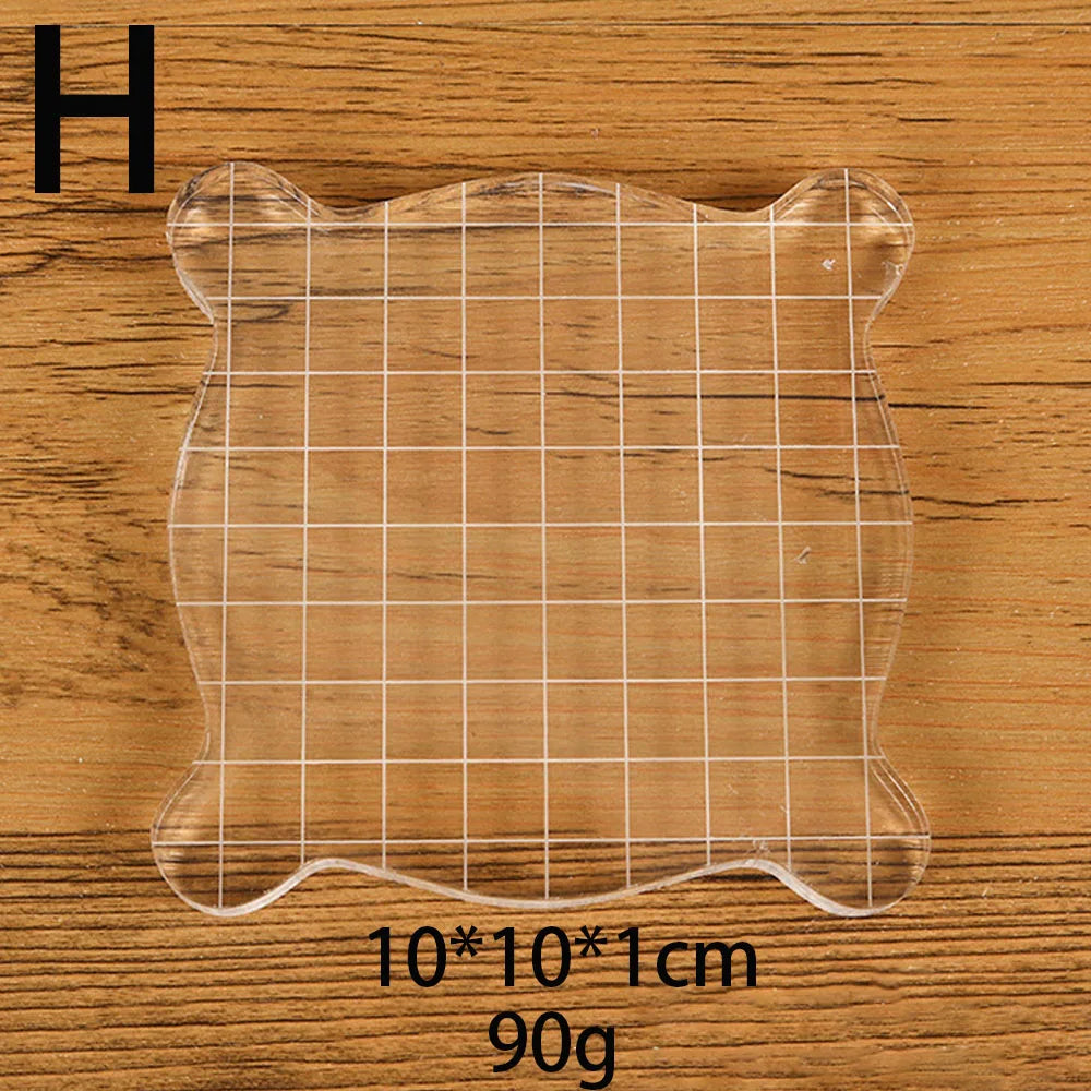 Clear Acrylic Stamp Block Use Clear Cling Mounted Rubber Stamp DIY Scrapbooking Clear Photo Album Decorative Handmade Tools -