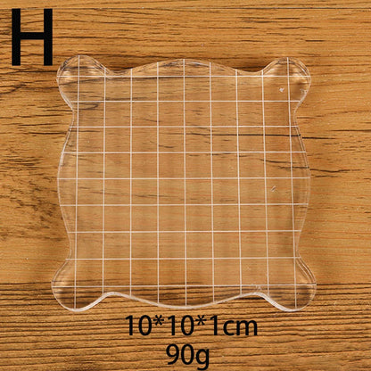 Clear Acrylic Stamp Block Use Clear Cling Mounted Rubber Stamp DIY Scrapbooking Clear Photo Album Decorative Handmade Tools -