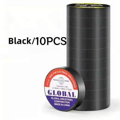 50m high-temperature resistant black rubber electrical tape-durable and soft insulating adhesive, used for industrial, househ