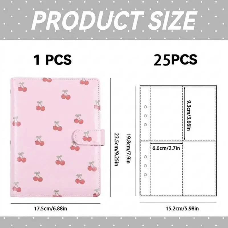 Reusable 25PCS A5 Kpop Photocard Album Binder | Loose-leaf Idol Card Storage Organizer | Collectible Photo Card Holder Book -