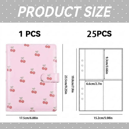 Reusable 25PCS A5 Kpop Photocard Album Binder | Loose-leaf Idol Card Storage Organizer | Collectible Photo Card Holder Book -