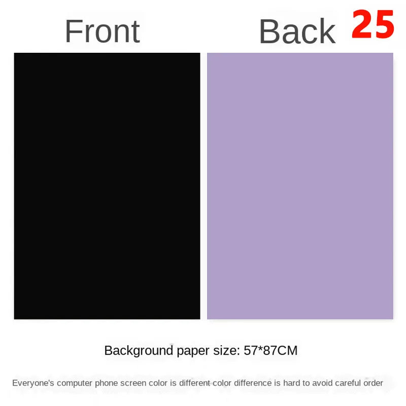 Photography Backdrops Wallpaper 57*87cm 2sides Solid Color Photo Background Props for Photo Studio Newborn Product Photograph