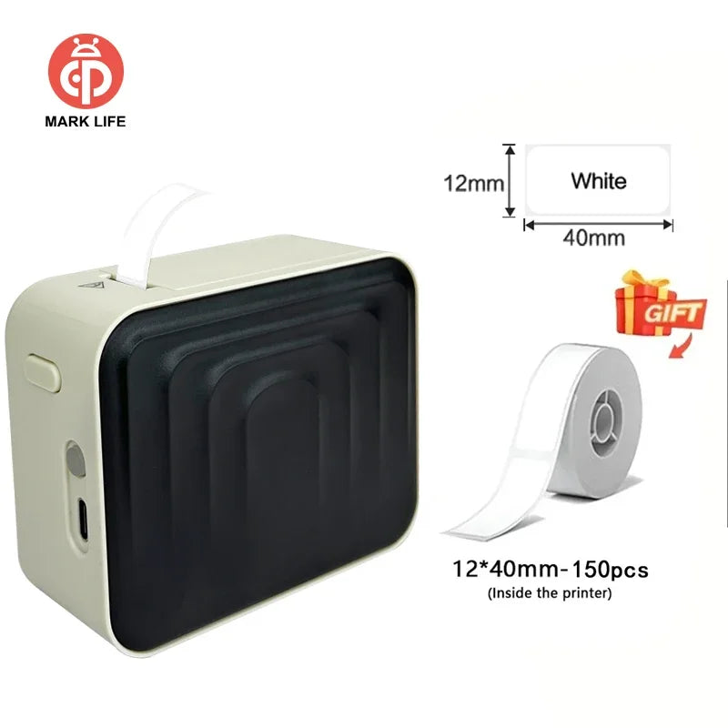 MarkLife P15 Thermal Label Printer Mini Portable Wireless Bluetooth-compatible Labeling Sticker Machine for Home Office