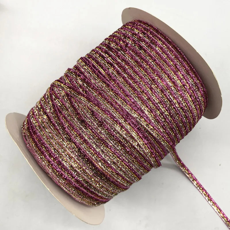New 6mm Glitter Velvet Ribbon No Elastic Single Face Ribbon Headband Clips Bow Decoration