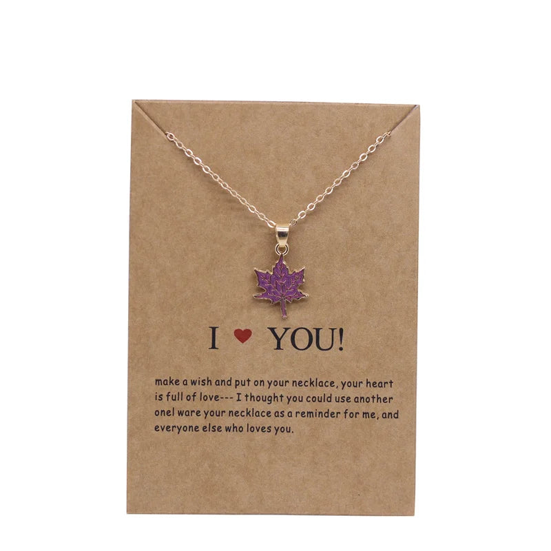 Trending Vintage Creative Maple Leaf Pendant Necklace For Women Choker Chunky Necklaces Couple Friendship Party Jewelry Gifts