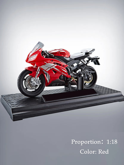 Model Diecast Motocycle Toys Ornament, 1:18/1:36 Car Rotating Rubber Rires Desktop Ornament Gifts - YLE-01 C